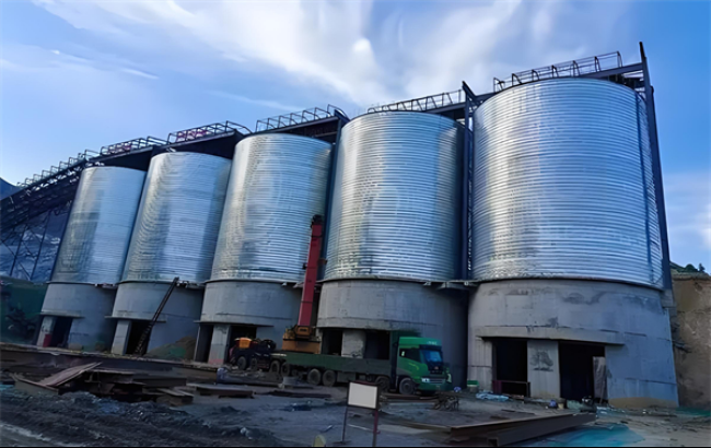 资阳螺旋卷板仓施工现场
